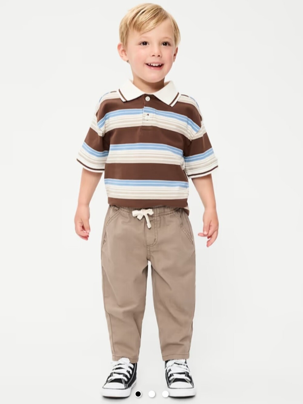Old Navy Pull-On Barrel-Leg Pants for Toddler Boys In Sedimentary Size 3T